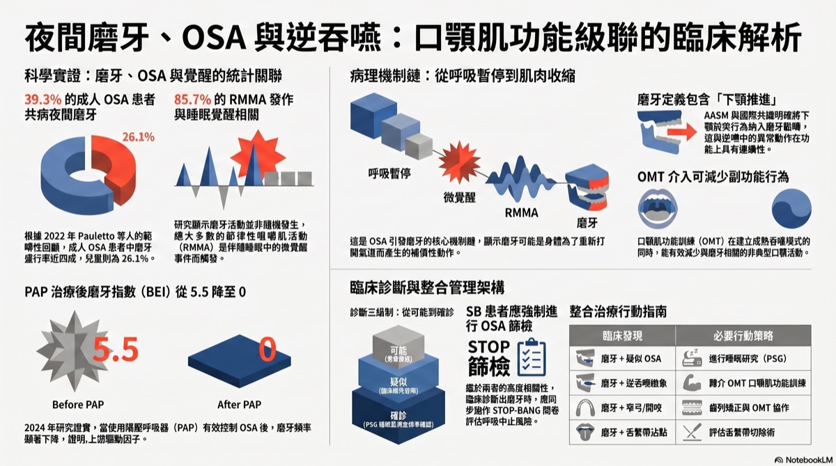 磨牙與睡眠呼吸中止症 資訊圖